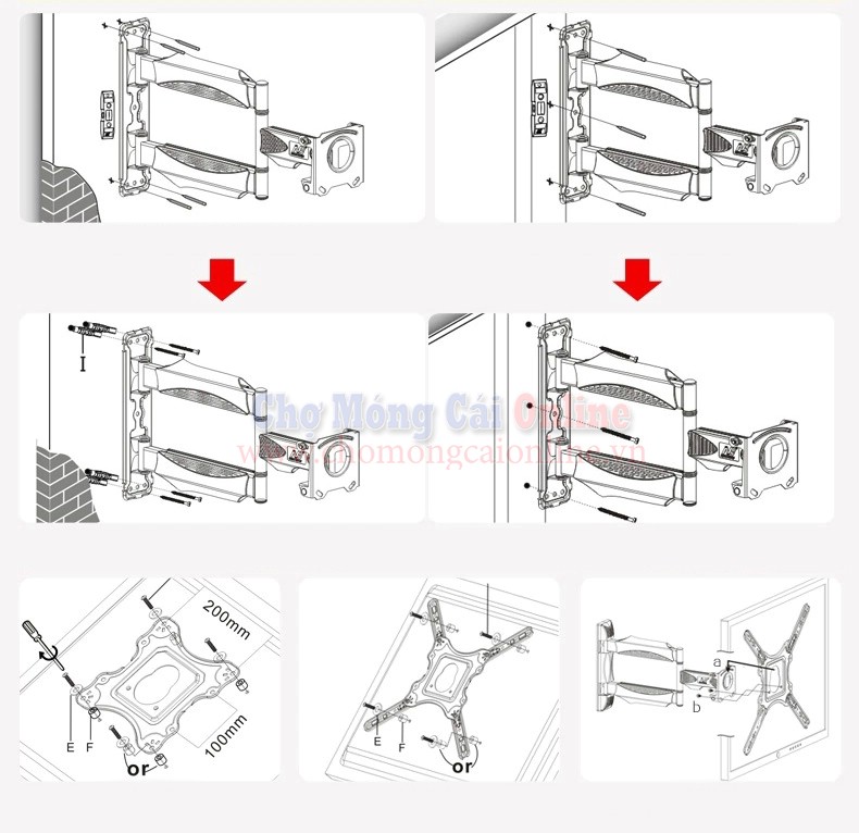 Gia treo TV xoay NBDF400 (6)