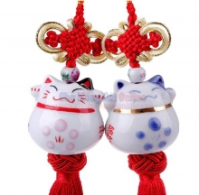 Dây treo xe Mèo thần tài Maneki Neko